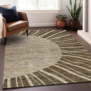 Piper Looms Mayfield Abstract AMF668 Brown Machine Washable Area Rug Lifestyle Image Feature