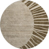 Piper Looms Mayfield Abstract AMF668 Brown Machine Washable Area Rug Round Main Image