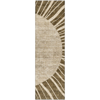 Piper Looms Mayfield Abstract AMF668 Brown Machine Washable Area Rug Runner Main Image