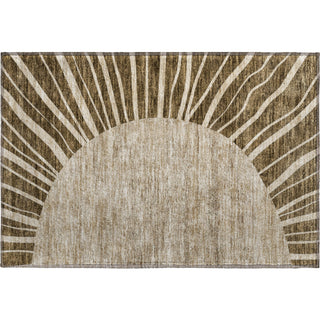 Piper Looms Mayfield Abstract AMF668 Brown Machine Washable Area Rug Scatter Main Image