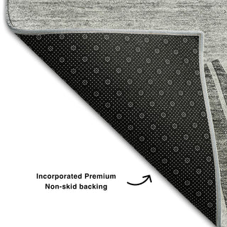 Piper Looms Mayfield Abstract AMF668 Charcoal Machine Washable Area Rug Backing Image