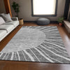 Piper Looms Mayfield Abstract AMF668 Charcoal Machine Washable Area Rug Lifestyle Image Feature