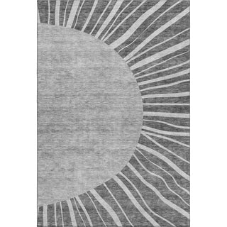 Piper Looms Mayfield Abstract AMF668 Charcoal Machine Washable Area Rug main image