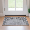 Piper Looms Mayfield Abstract AMF668 Charcoal Machine Washable Area Rug Scatter Lifestyle Image Feature