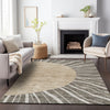 Piper Looms Mayfield Abstract AMF668 Chocolate Machine Washable Area Rug Lifestyle Image Feature