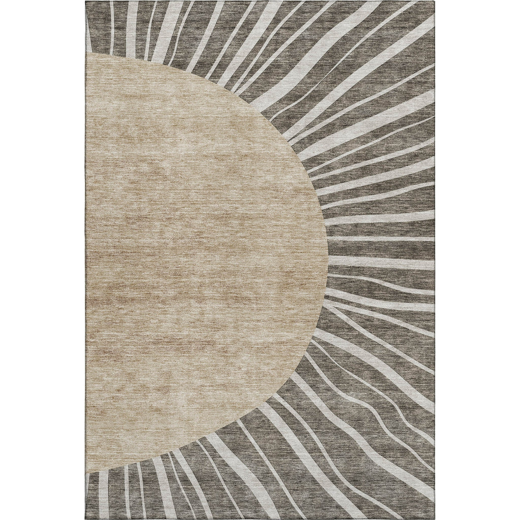 Piper Looms Mayfield Abstract AMF668 Chocolate Machine Washable Area Rug main image