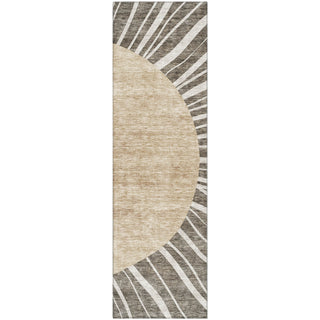 Piper Looms Mayfield Abstract AMF668 Chocolate Machine Washable Area Rug Runner Main Image