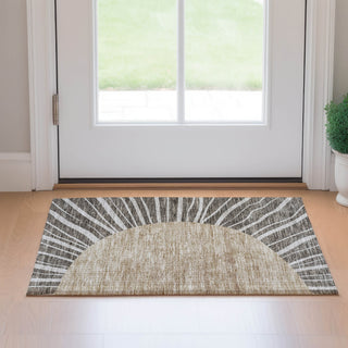 Piper Looms Mayfield Abstract AMF668 Chocolate Machine Washable Area Rug Scatter Lifestyle Image Feature