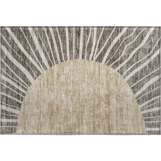 Piper Looms Mayfield Abstract AMF668 Chocolate Machine Washable Area Rug Scatter Main Image