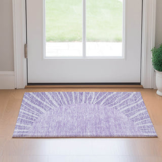 Piper Looms Mayfield Abstract AMF668 Lavender Machine Washable Area Rug Scatter Lifestyle Image Feature