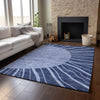 Piper Looms Mayfield Abstract AMF668 Navy Machine Washable Area Rug Lifestyle Image Feature