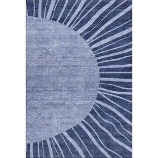 Piper Looms Mayfield Abstract AMF668 Navy Machine Washable Area Rug main image