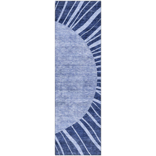 Piper Looms Mayfield Abstract AMF668 Navy Machine Washable Area Rug Runner Main Image