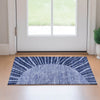 Piper Looms Mayfield Abstract AMF668 Navy Machine Washable Area Rug Scatter Lifestyle Image Feature