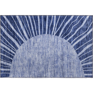 Piper Looms Mayfield Abstract AMF668 Navy Machine Washable Area Rug Scatter Main Image