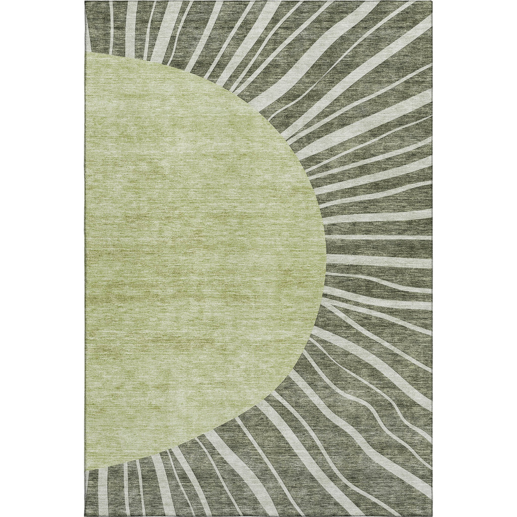 Piper Looms Mayfield Abstract AMF668 Olive Machine Washable Area Rug main image