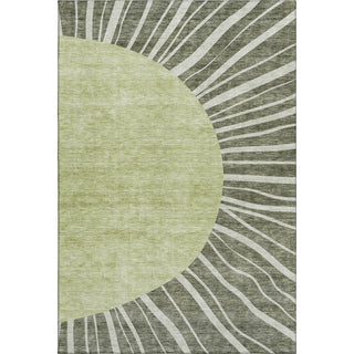Piper Looms Mayfield Abstract AMF668 Olive Machine Washable Area Rug main image