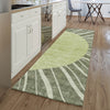 Piper Looms Mayfield Abstract AMF668 Olive Machine Washable Area Rug Runner Lifestyle Image Feature