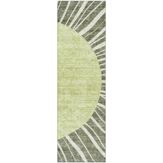 Piper Looms Mayfield Abstract AMF668 Olive Machine Washable Area Rug Runner Main Image