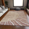 Piper Looms Mayfield Abstract AMF668 Paprika Machine Washable Area Rug Lifestyle Image Feature