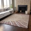 Piper Looms Mayfield Abstract AMF668 Paprika Machine Washable Area Rug Lifestyle Image Feature