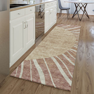 Piper Looms Mayfield Abstract AMF668 Paprika Machine Washable Area Rug Runner Lifestyle Image Feature