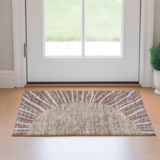 Piper Looms Mayfield Abstract AMF668 Paprika Machine Washable Area Rug Scatter Lifestyle Image Feature
