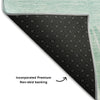 Piper Looms Mayfield Abstract AMF668 Teal Machine Washable Area Rug Backing Image