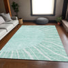 Piper Looms Mayfield Abstract AMF668 Teal Machine Washable Area Rug Lifestyle Image Feature