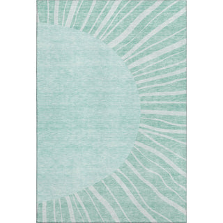 Piper Looms Mayfield Abstract AMF668 Teal Machine Washable Area Rug main image