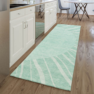 Piper Looms Mayfield Abstract AMF668 Teal Machine Washable Area Rug Runner Lifestyle Image Feature