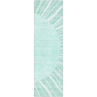 Piper Looms Mayfield Abstract AMF668 Teal Machine Washable Area Rug Runner Main Image