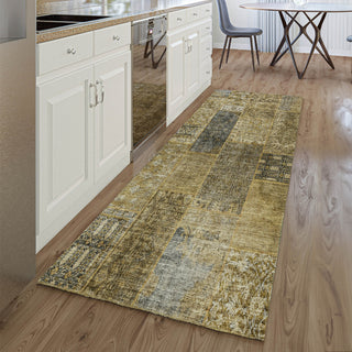Piper Looms Mayfield Patchwork AMF669 Brown Machine Washable Area Rug Runner Lifestyle Image Feature