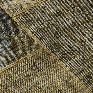 Piper Looms Mayfield Patchwork AMF669 Brown Machine Washable Area Rug Swatch Image