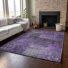 Piper Looms Mayfield Patchwork AMF669 Eggplant Machine Washable Area Rug Lifestyle Image Feature