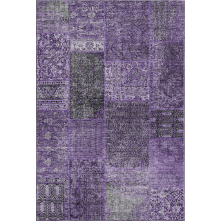 Piper Looms Mayfield Patchwork AMF669 Eggplant Machine Washable Area Rug main image