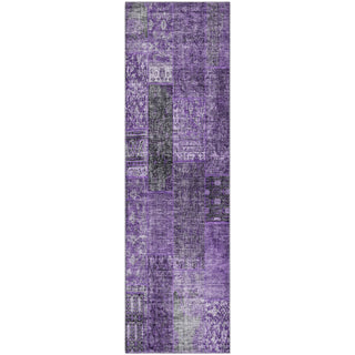 Piper Looms Mayfield Patchwork AMF669 Eggplant Machine Washable Area Rug Runner Main Image