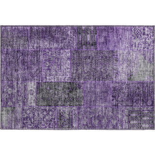 Piper Looms Mayfield Patchwork AMF669 Eggplant Machine Washable Area Rug Scatter Main Image