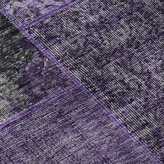 Piper Looms Mayfield Patchwork AMF669 Eggplant Machine Washable Area Rug Swatch Image