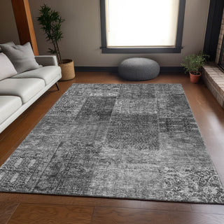 Piper Looms Mayfield Patchwork AMF669 Gray Machine Washable Area Rug Lifestyle Image Feature