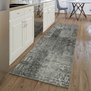 Piper Looms Mayfield Patchwork AMF669 Gray Machine Washable Area Rug Runner Lifestyle Image Feature