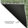 Piper Looms Mayfield Patchwork AMF669 Green Machine Washable Area Rug Backing Image
