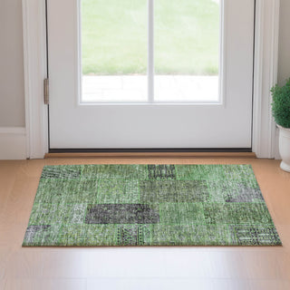 Piper Looms Mayfield Patchwork AMF669 Green Machine Washable Area Rug Scatter Lifestyle Image Feature