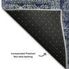Piper Looms Mayfield Patchwork AMF669 Navy Machine Washable Area Rug Backing Image