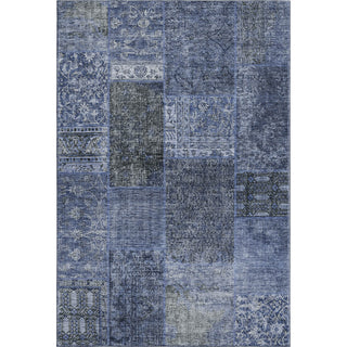 Piper Looms Mayfield Patchwork AMF669 Navy Machine Washable Area Rug main image