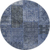 Piper Looms Mayfield Patchwork AMF669 Navy Machine Washable Area Rug Round Main Image