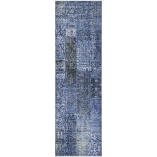 Piper Looms Mayfield Patchwork AMF669 Navy Machine Washable Area Rug Runner Main Image