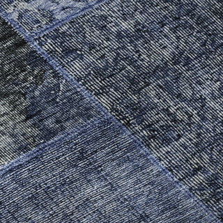 Piper Looms Mayfield Patchwork AMF669 Navy Machine Washable Area Rug Swatch Image