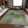 Piper Looms Mayfield Patchwork AMF669 Olive Machine Washable Area Rug Lifestyle Image Feature
