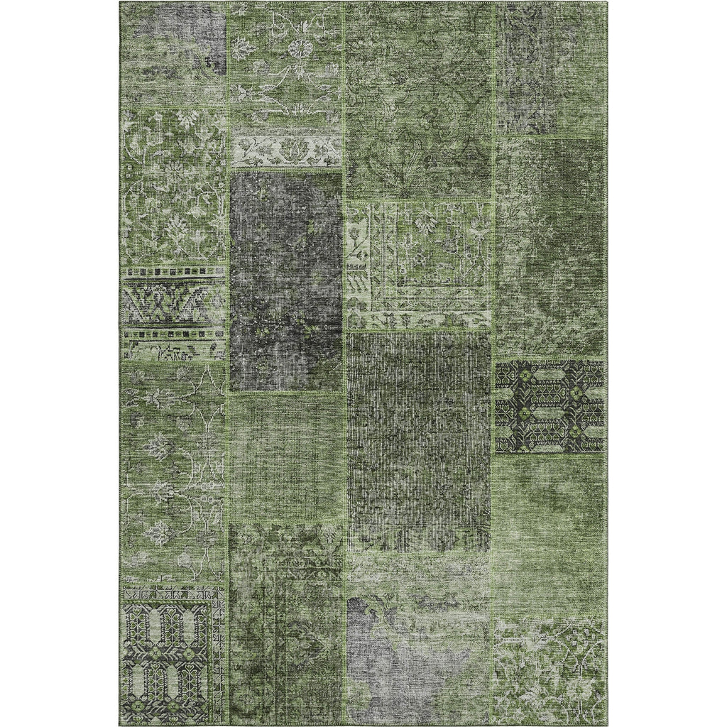 Piper Looms Mayfield Patchwork AMF669 Olive Machine Washable Area Rug main image